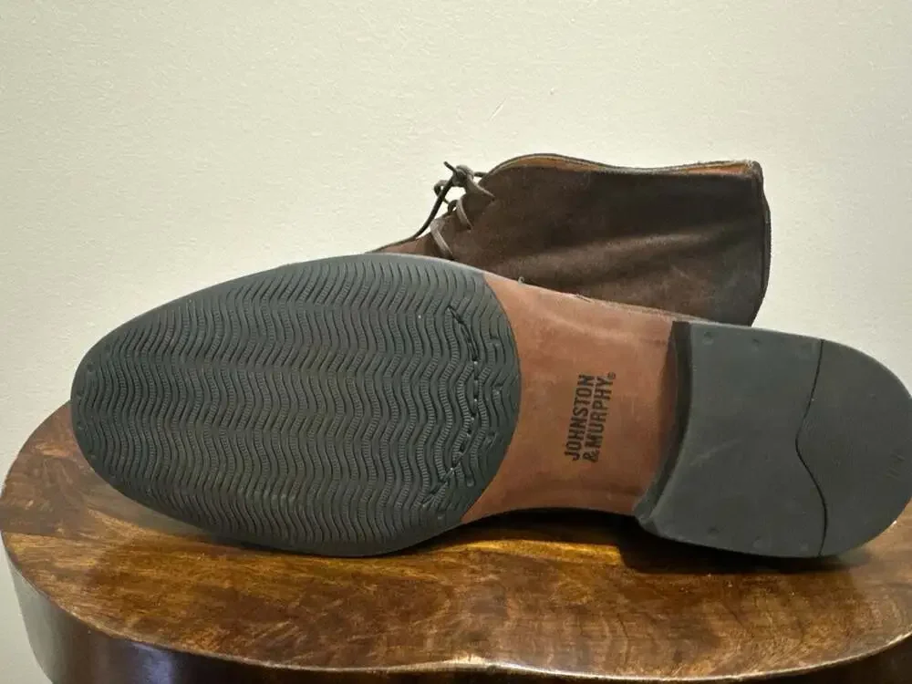 Johnston & Murphy Brown Suede Moc-Toe Chukka Boots Men's Size 10M B2